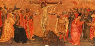 Crucifixión, panel predela de Taddeo di Bartolo