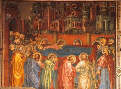 Funeral de la Virgen, escena de la Vida de la Virgen de Taddeo di Bartolo