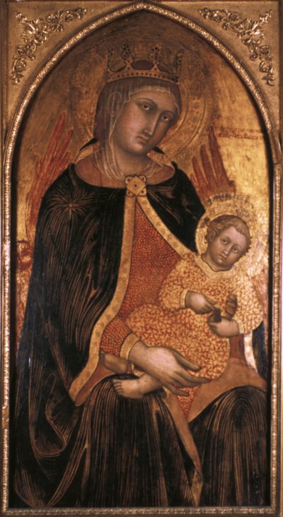 Madonna y Niño, finales del siglo XIV principios del siglo XV de Taddeo di Bartolo
