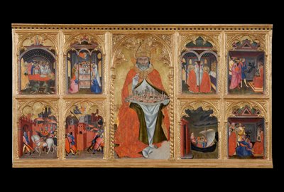 San Gimignano entronizado con ocho historias de su vida de Taddeo di Bartolo