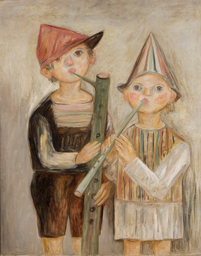 Los chicos con las flautas de Tadeusz Makowski