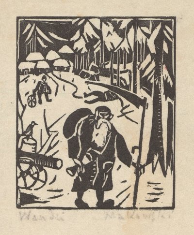 El tiempo - un anciano en el bosque de Tadeusz Makowski