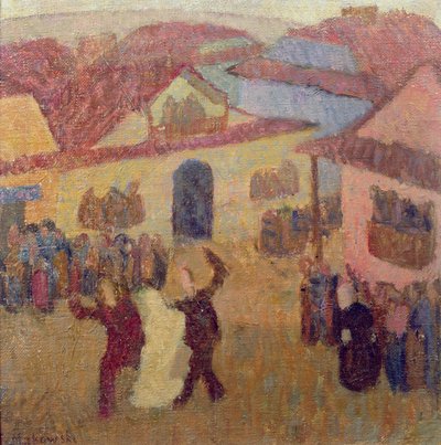Boda Judía en la Ciudad de Tadeusz Makowski