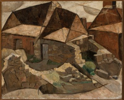 Paisaje con casas de Tadeusz Makowski