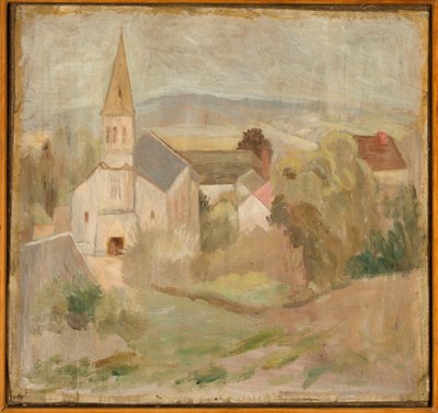 Paisaje con una pequeña iglesia (La Comelle) de Tadeusz Makowski
