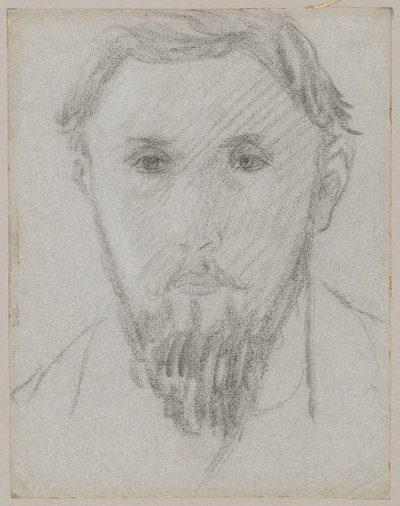 Estudio de retrato de un joven con barba de Tadeusz Makowski