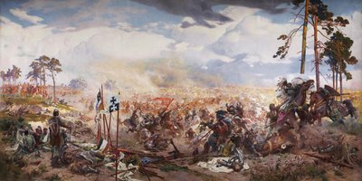 La batalla de Grunwald, 1910 de Tadeusz Popiel