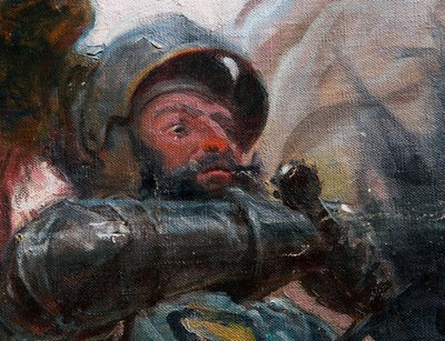 La batalla de Grunwald (detalle), 1910 de Tadeusz Popiel