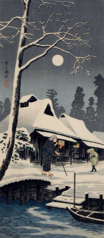 Luz de luna sobre la nieve de Takahashi Hiroaki