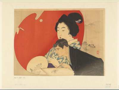 Pintor para una pantalla pintada de Takeuchi Keishū