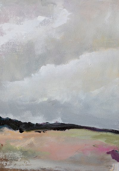 Paisaje nublado en tonos pastel de Tamar Green