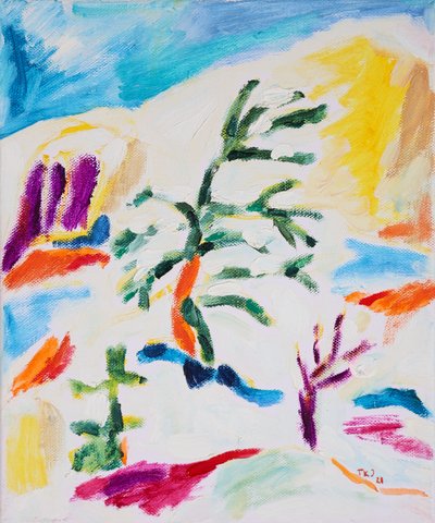 Paisaje abstracto y colorido de Tamara Jare