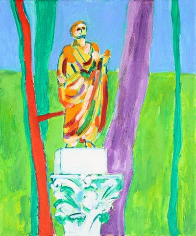 Estatua de jardín de colores de Tamara Jare