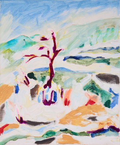 Paisaje con árboles de colores de Tamara Jare