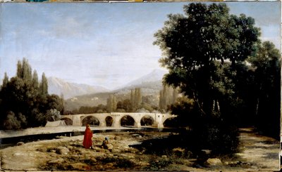Dante y el río Entella o Pasaje Ilustración del Purgatorio en "La divina commedia" (La divina comedia) de Dante Alighieri (1265-1321) Pintura de Tammar Luxoro (1824-1899) Alrededor de 1861 Dim. 62x105 cm Genes, Civica Galleria d