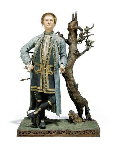 Figura de arcilla pintada tradicionalmente identificada como David Garrick, c.1770 (cerámica) de Tan Che Qua Tan Che Qua