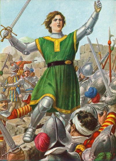 Caterina Sforza lidera la resistencia en Forli el 12 de enero de 1500 de Tancredi Scarpelli