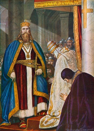 Carlomagno coronado emperador romano el día de Navidad del 800 de Tancredi Scarpelli