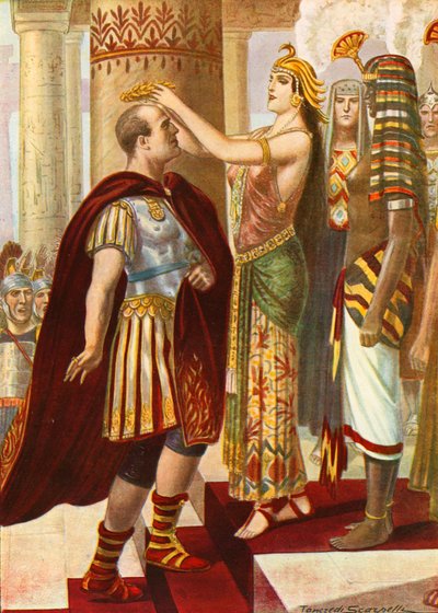 Cleopatra dando la bienvenida a César de Tancredi Scarpelli
