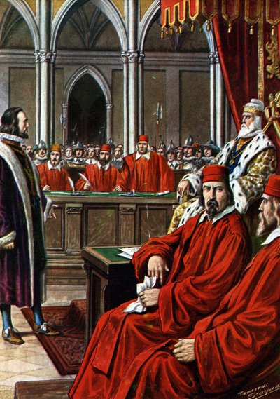 Guerra de Creta: el juicio de Francesco Morosini tras el asedio de Candia, acusado de cobardía y traición a su regreso a Venecia de Tancredi Scarpelli