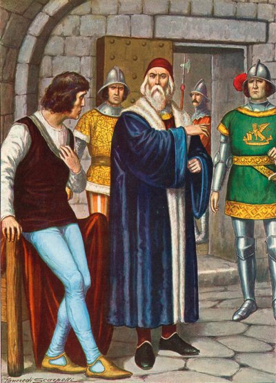 El Dogo Francesco Foscari ordenando a su hijo obedecer las órdenes de la República de Tancredi Scarpelli