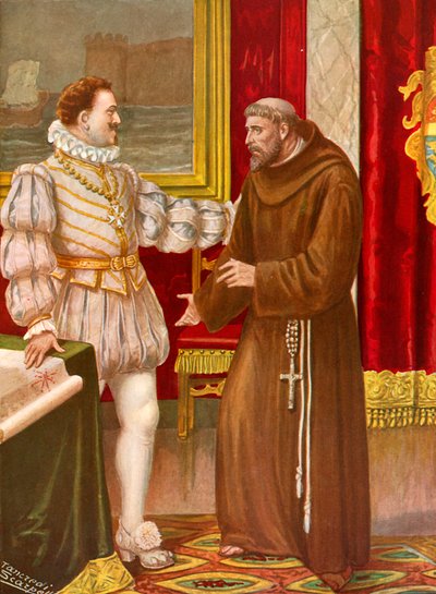 Fra Mauro del Sinaí siendo recibido por el rey de Portugal de Tancredi Scarpelli