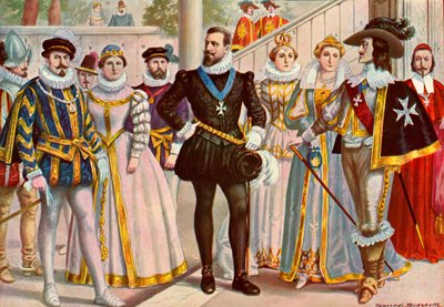 Trajes franceses de los siglos XVI y XVII de Tancredi Scarpelli