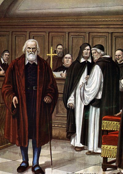 Galilea y la Inquisición: "¡E pure so muove! " (Y sin embargo se mueve es una frase que se dice que fue pronunciada antes de la Inquisición por el matemático, físico y filósofo italiano Galileo (Y sin embargo se mueve es una frase que se dice que fue pronu de Tancredi Scarpelli