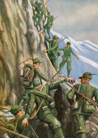 Heroicos soldados de montaña italianos de Tancredi Scarpelli