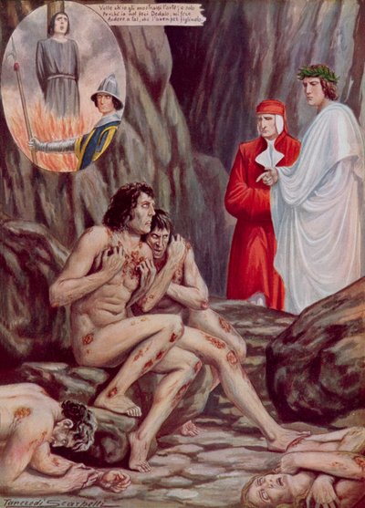 Ilustración para la Divina Comedia de Dante de Tancredi Scarpelli
