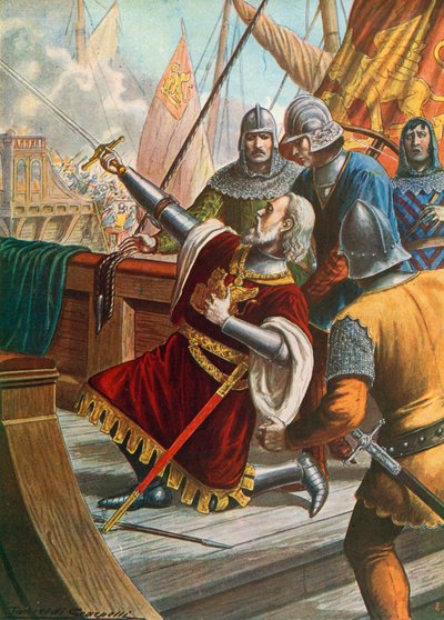 Luciano Doria muerto en batalla, 1379 de Tancredi Scarpelli