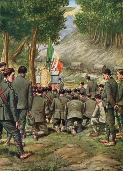 Misa en el campamento antes del avance de Tancredi Scarpelli