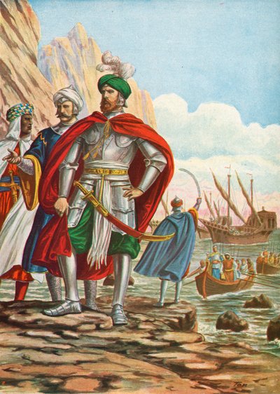 Mustafa desembarcando en la isla de Chipre en 1570 de Tancredi Scarpelli