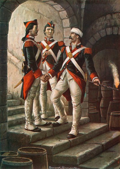 Pietro Micca en el sitio de Turín, 1706 de Tancredi Scarpelli