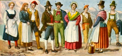 Vestimenta regional italiana de Tancredi Scarpelli