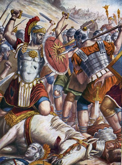 Antigüedad romana: El general romano Lúculo (115-67 a.C.) conquistó Tigrana II y las armeas pónticas y armenias y se apoderó de Tigranocerte (Tigranokert o Tigranocerta) que saqueó, Armenia, 6 de octubre de 69 a.C. (Guerras orientales: el general romano Lú de Tancredi Scarpelli