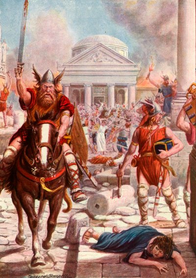 Roma invadida por los bárbaros de Tancredi Scarpelli