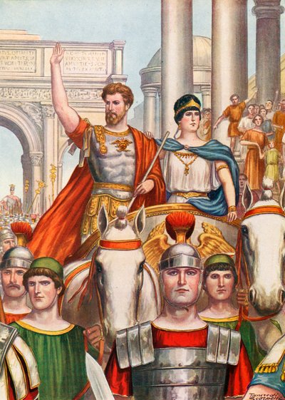Septimio Severo entrando en Roma con una hermosa esposa de Tancredi Scarpelli