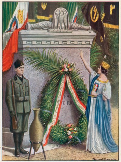 El altar en el Campidoglio para los caídos de la Revolución Fascista de Tancredi Scarpelli