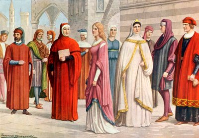 Trajes toscanos del siglo XIII de Tancredi Scarpelli
