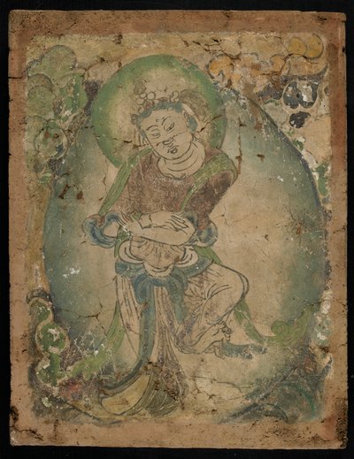Figura danzante, Kizil, provincia de Xinjiang, 600-800 de Tang Dynasty Chinese School