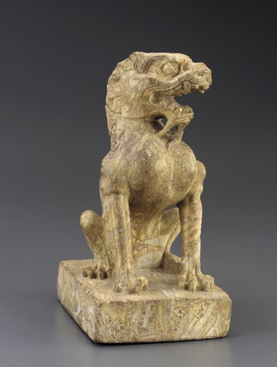 León guardián de Tang Dynasty Chinese School