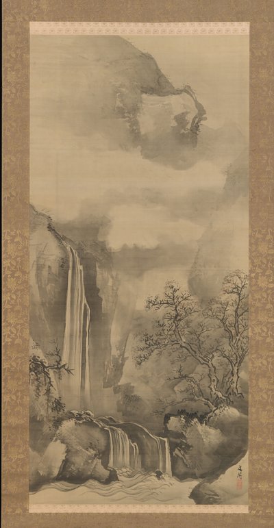 Paisaje con Cascada, 1828 de Tani Buncho