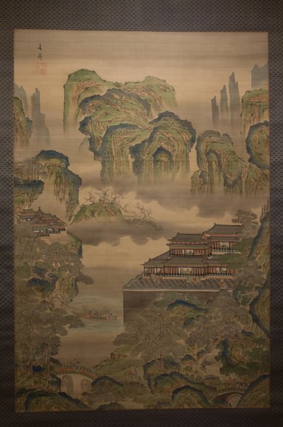 Paisaje del palacio, principios del siglo XIX de Tani Buncho