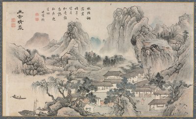 Views of Xiao and Xiang Rivers de Tani Buncho