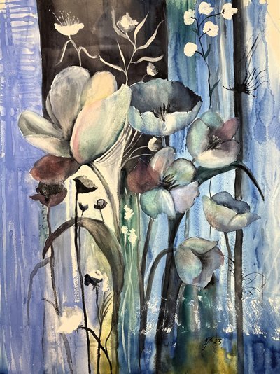 Flores azules etéreas de Tanya Lundmark