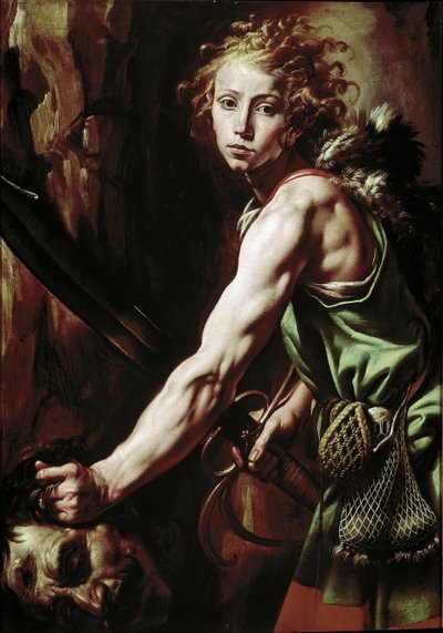 David sosteniendo la cabeza de Goliat de Tanzio da Varallo
