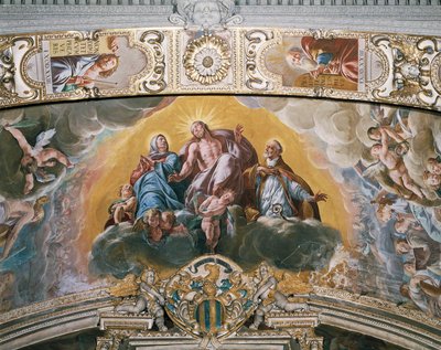 Fresco en la bóveda de la Capilla del Ángel de la Guarda, por Antonio d