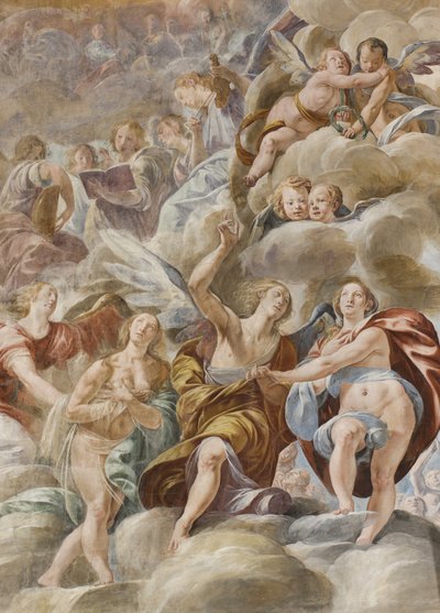 Ángeles músicos y almas santas, 1629 de Tanzio da Varallo