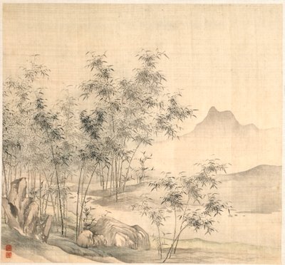 A Solitary Crane in the Bamboo Grove de Tao Hong